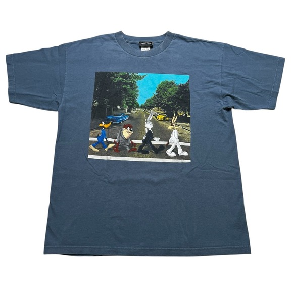 Looney Tunes Other - Looney Tunes T-Shirt Mens XL Blue‎ Abbey Road Parody Vintage Graphic Tee Cotton